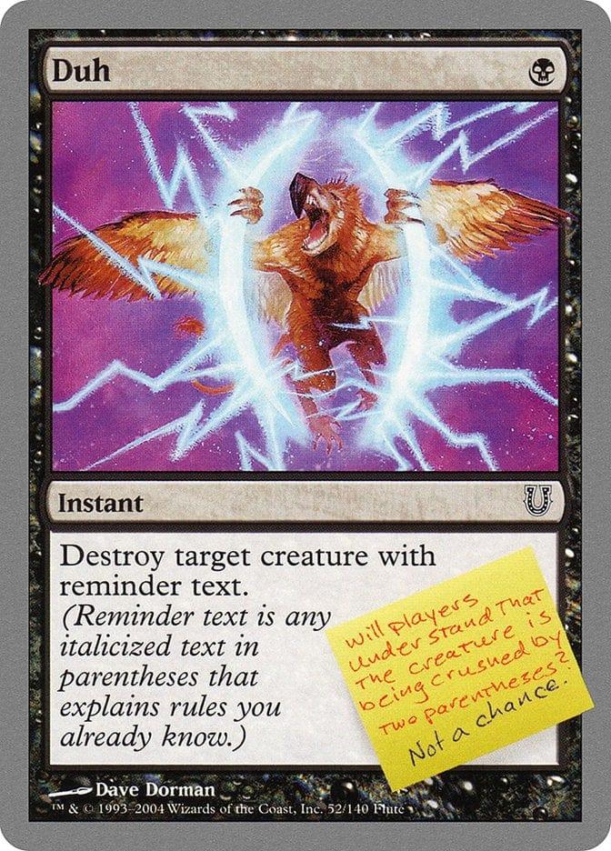 Magic: The Gathering MTG Single Duh [Unhinged]