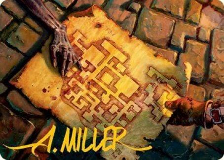Magic: The Gathering MTG Single Dungeon Map Art Card (Gold-Stamped Signature) [Dungeons & Dragons: Adventures in the Forgotten Realms Art Series]
