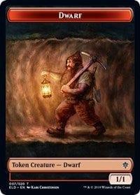 Magic: The Gathering MTG Single Dwarf // Food (15) Double-sided Token [Throne of Eldraine]