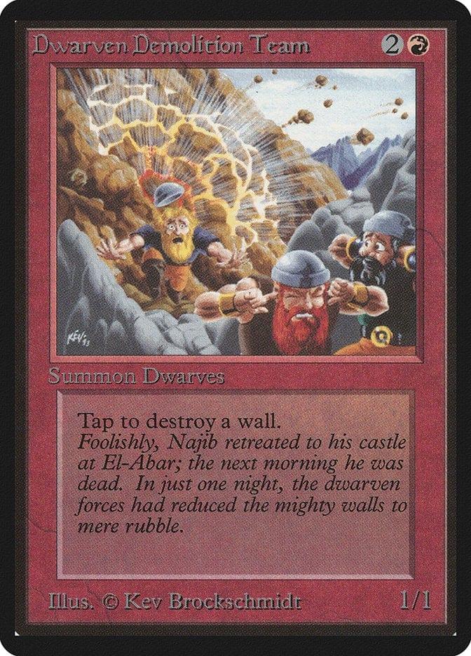Magic: The Gathering MTG Single Dwarven Demolition Team [Limited Edition Beta]