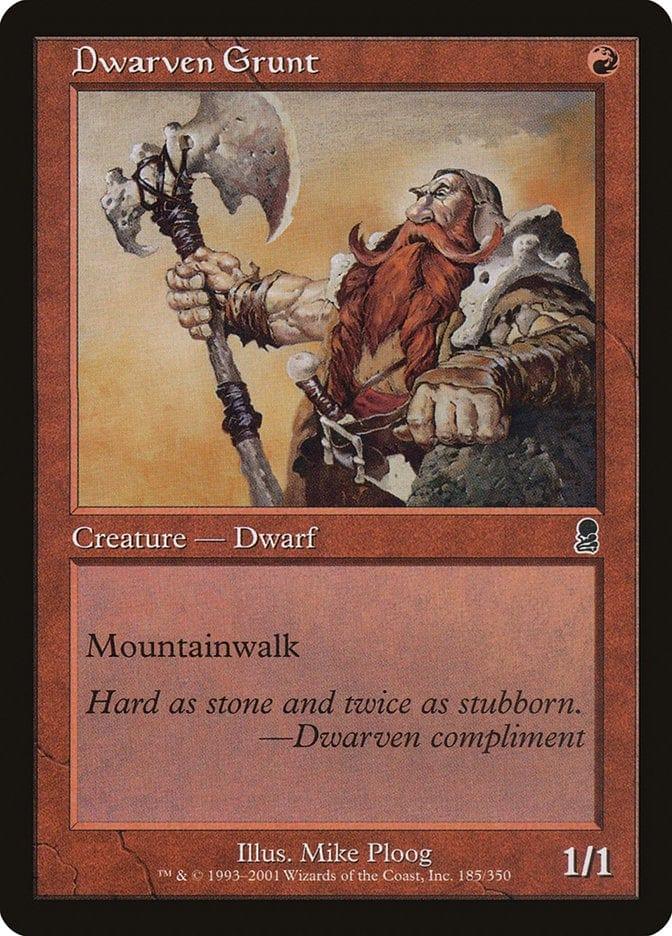 Magic: The Gathering MTG Single Dwarven Grunt [Odyssey]