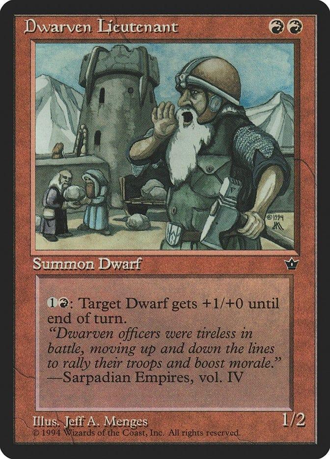 Magic: The Gathering MTG Single Dwarven Lieutenant [Fallen Empires]