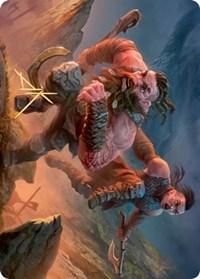 Magic: The Gathering MTG Single Dwarven Reinforcements Art Card (Gold-Stamped Signature) [Kaldheim: Art Series]