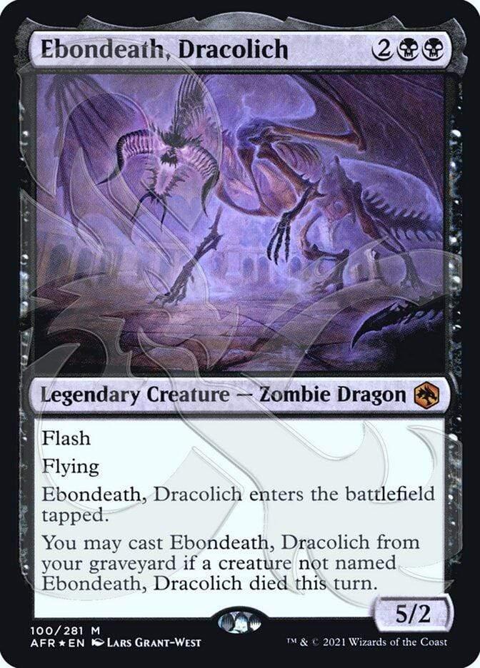 Magic: The Gathering MTG Single Ebondeath, Dracolich (Ampersand Promo) [Dungeons & Dragons: Adventures in the Forgotten Realms Promos]