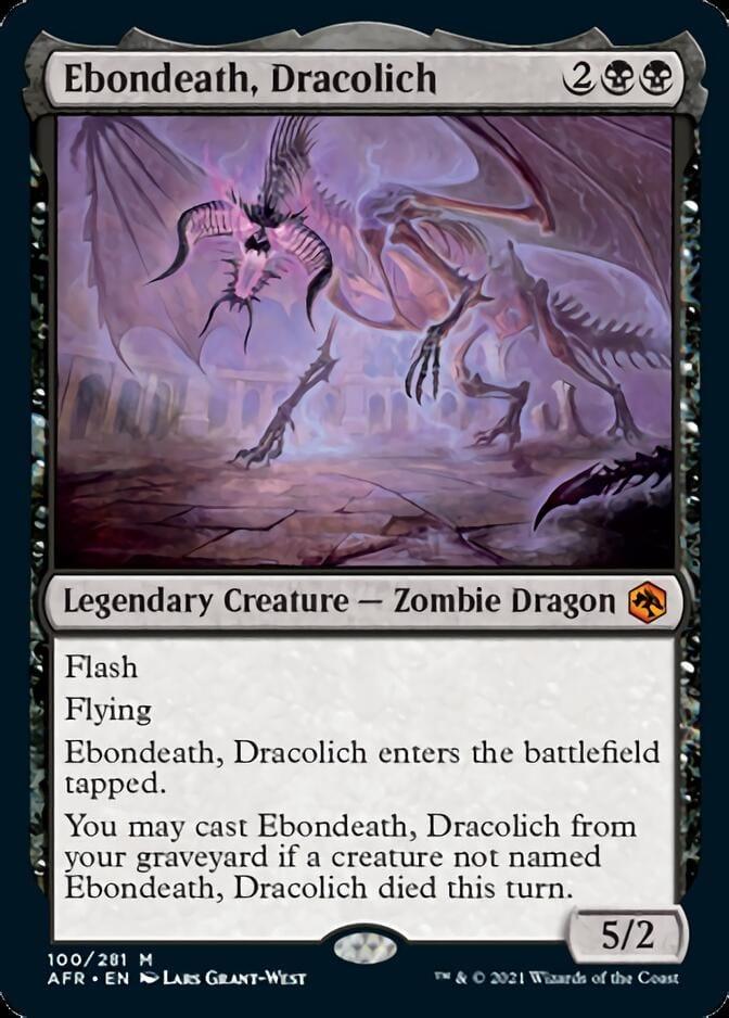 Magic: The Gathering MTG Single Ebondeath, Dracolich [Dungeons & Dragons: Adventures in the Forgotten Realms]