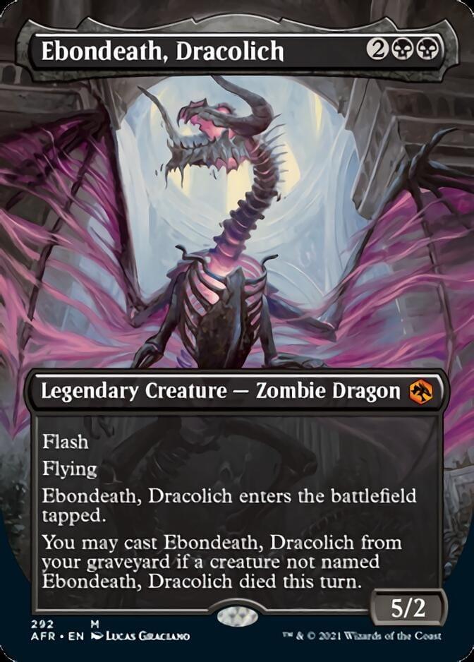 Magic: The Gathering MTG Single Ebondeath, Dracolich (Extended) [Dungeons & Dragons: Adventures in the Forgotten Realms]