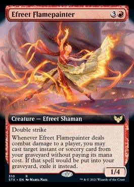 Magic: The Gathering MTG Single Efreet Flamepainter (Extended) [Strixhaven: School of Mages]