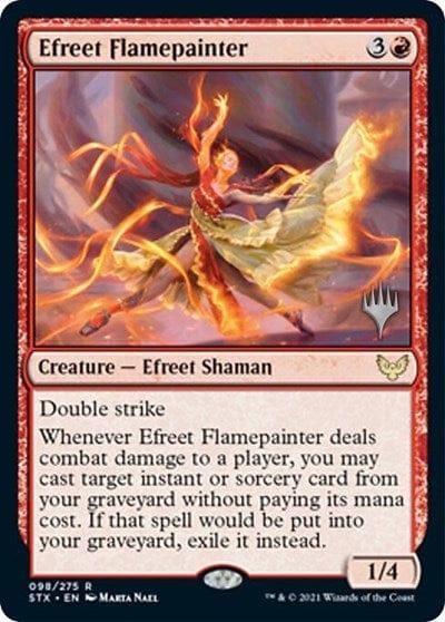 Magic: The Gathering MTG Single Efreet Flamepainter (Promo Pack) [Strixhaven: School of Mages Promos]