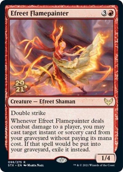 Magic: The Gathering MTG Single Efreet Flamepainter [Strixhaven: School of Mages Prerelease Promos]