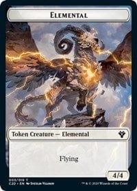 Magic: The Gathering MTG Single Elemental (003) // Soldier Double-sided Token [Commander 2020]
