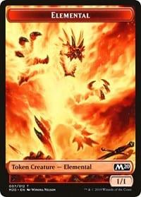 Magic: The Gathering MTG Single Elemental // Satyr Double-sided Token (Challenger 2020) [Unique and Miscellaneous Promos]