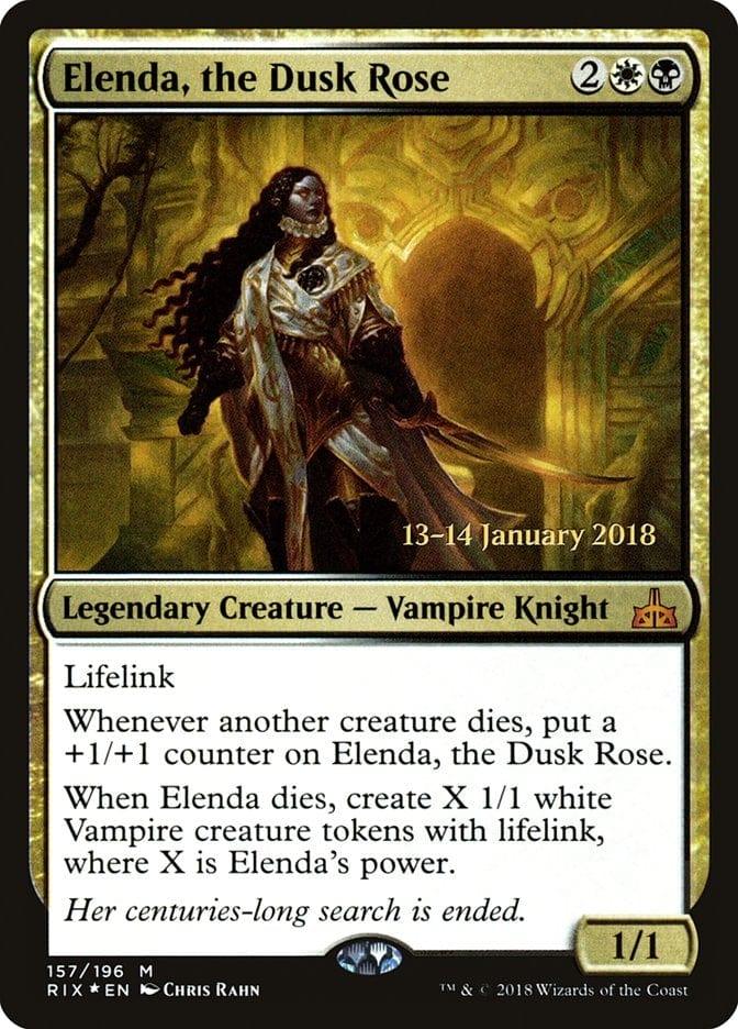 Magic: The Gathering MTG Single Elenda, the Dusk Rose [Rivals of Ixalan Prerelease Promos]