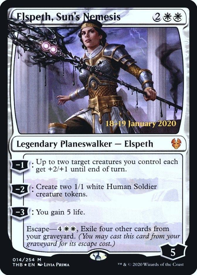 Magic: The Gathering MTG Single Elspeth, Sun's Nemesis [Theros Beyond Death Prerelease Promos]