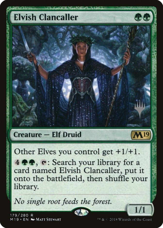 Magic: The Gathering MTG Single Elvish Clancaller (Promo Pack) [Core Set 2019 Promos]