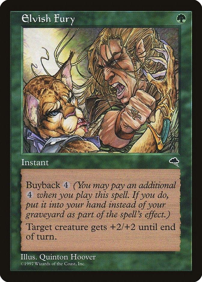 Magic: The Gathering MTG Single Elvish Fury [Tempest]