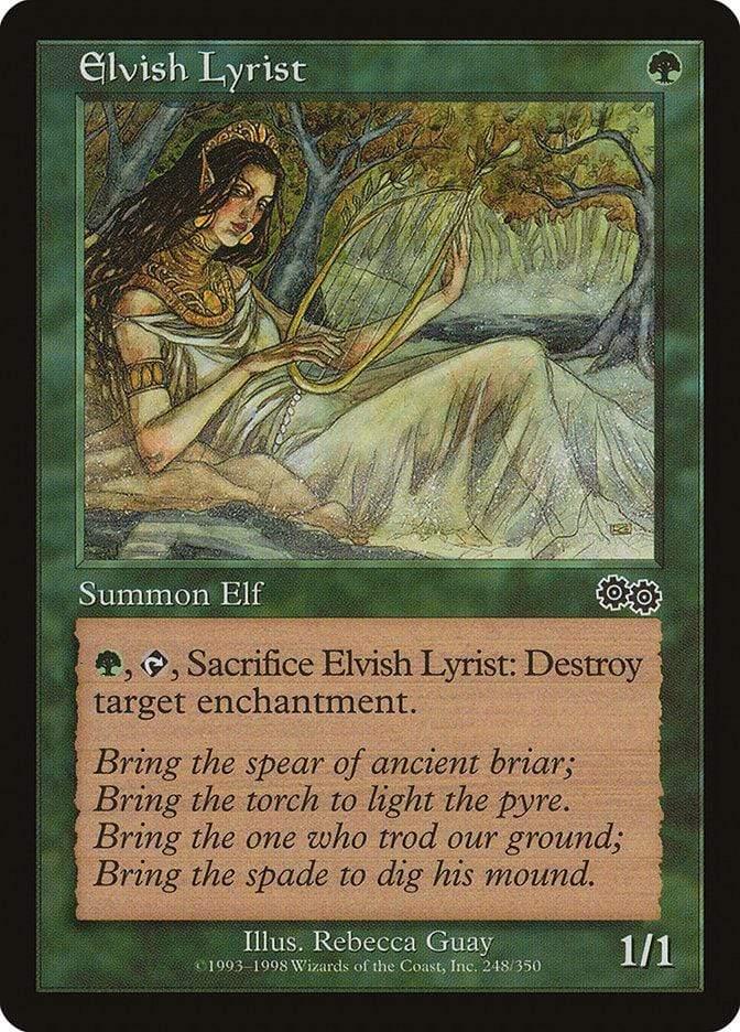 Magic: The Gathering MTG Single Elvish Lyrist [Urza's Saga]