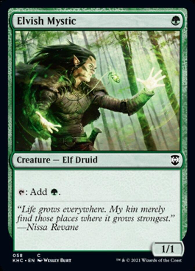 Magic: The Gathering MTG Single Elvish Mystic [Kaldheim Commander]