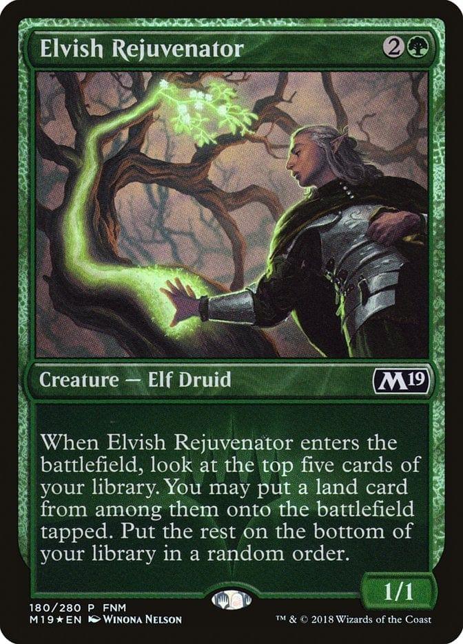 Magic: The Gathering MTG Single Elvish Rejuvenator (FNM) [Core Set 2019 Promos]
