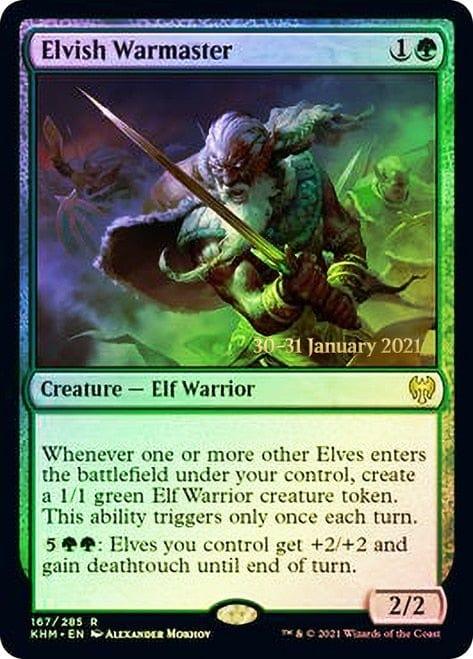 Magic: The Gathering MTG Single Elvish Warmaster  [Kaldheim Prerelease Promos]