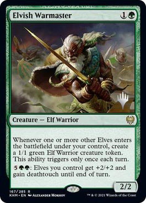 Magic: The Gathering MTG Single Elvish Warmaster [Kaldheim Promo Pack]