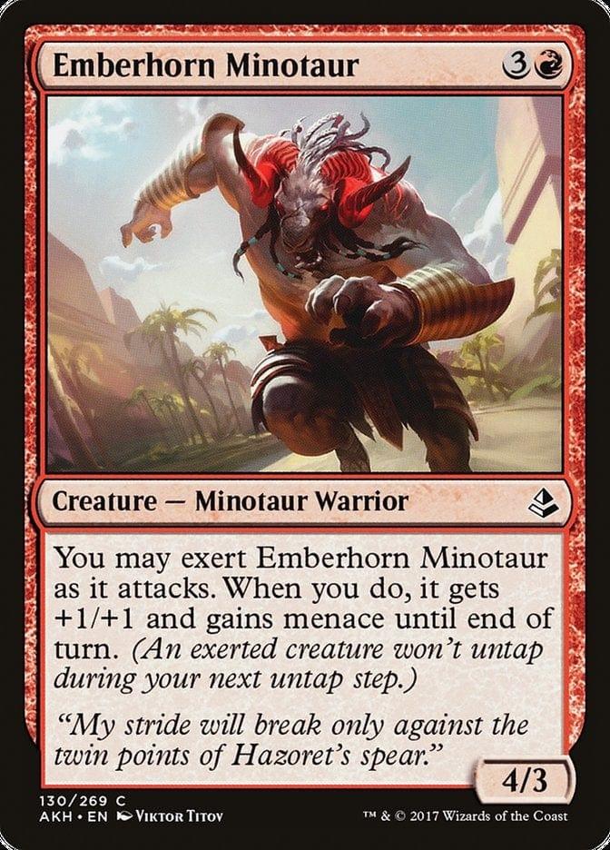 Magic: The Gathering MTG Single Emberhorn Minotaur [Amonkhet]