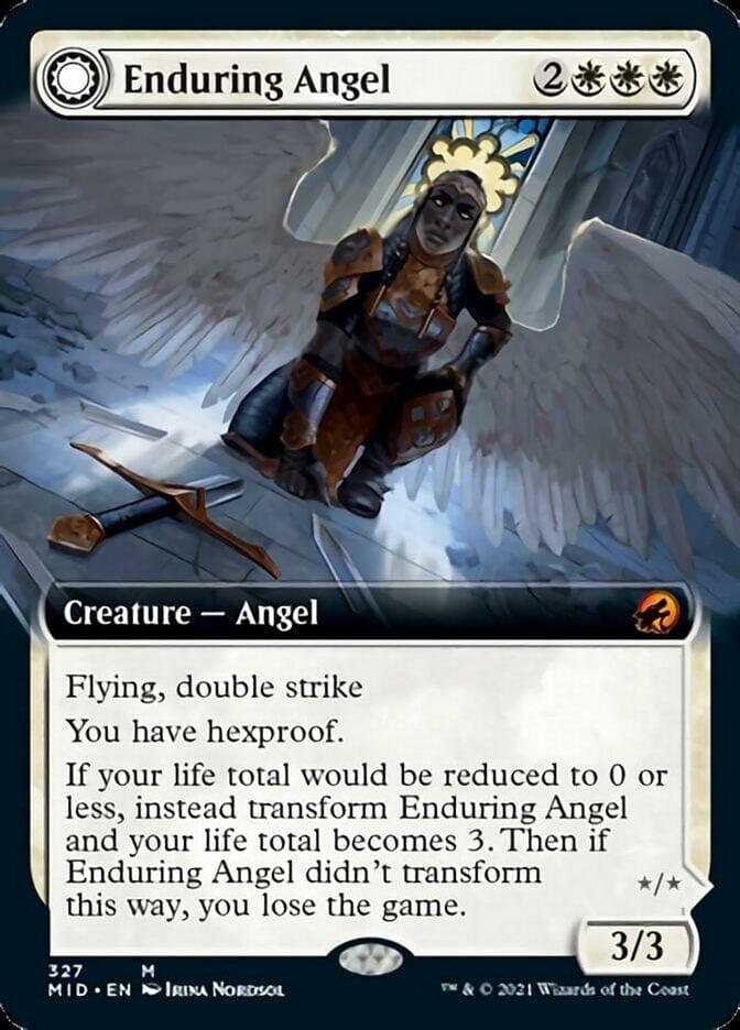 Magic: The Gathering MTG Single Enduring Angel // Angelic Enforcer (Extended) [Innistrad: Midnight Hunt]