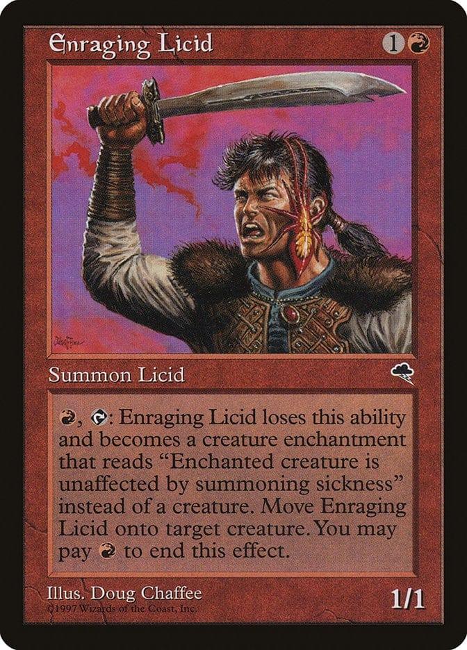 Magic: The Gathering MTG Single Enraging Licid [Tempest]