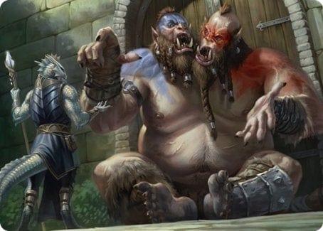 Magic: The Gathering MTG Single Ettin Art Card [Dungeons & Dragons: Adventures in the Forgotten Realms Art Series]