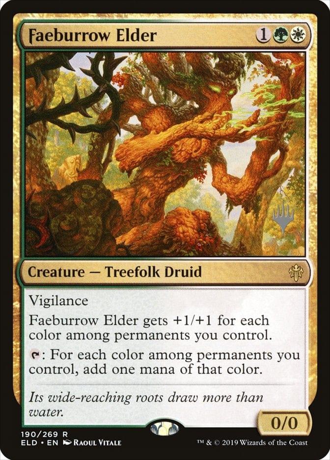 Magic: The Gathering MTG Single Faeburrow Elder (Promo Pack) [Throne of Eldraine Promos]