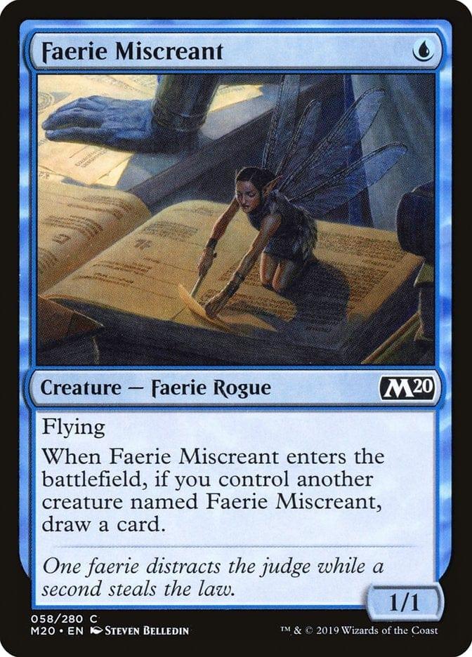 Magic: The Gathering MTG Single Faerie Miscreant [Core Set 2020]