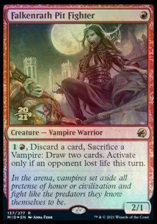 Magic: The Gathering MTG Single Falkenrath Pit Fighter [Innistrad: Midnight Hunt Prerelease Promos]
