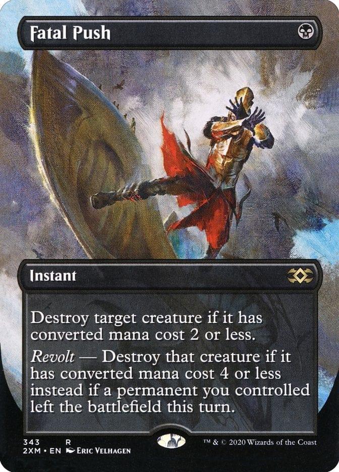 Magic: The Gathering MTG Single Fatal Push (Toppers) [Double Masters Extended Art]