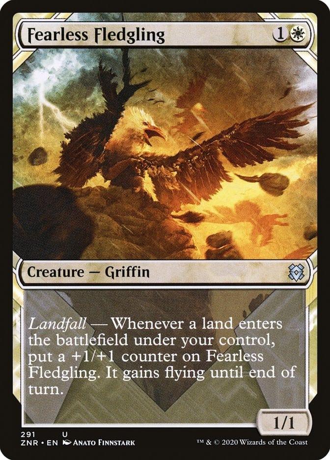 Magic: The Gathering MTG Single Fearless Fledgling (Showcase) [Zendikar Rising Extended Art]