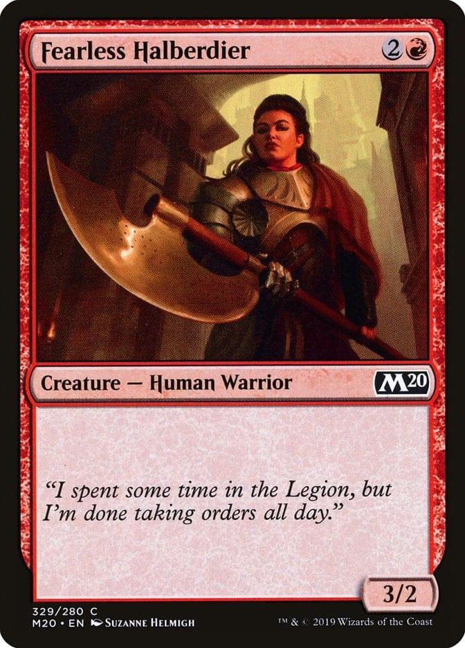 Magic: The Gathering MTG Single Fearless Halberdier [Core Set 2020]