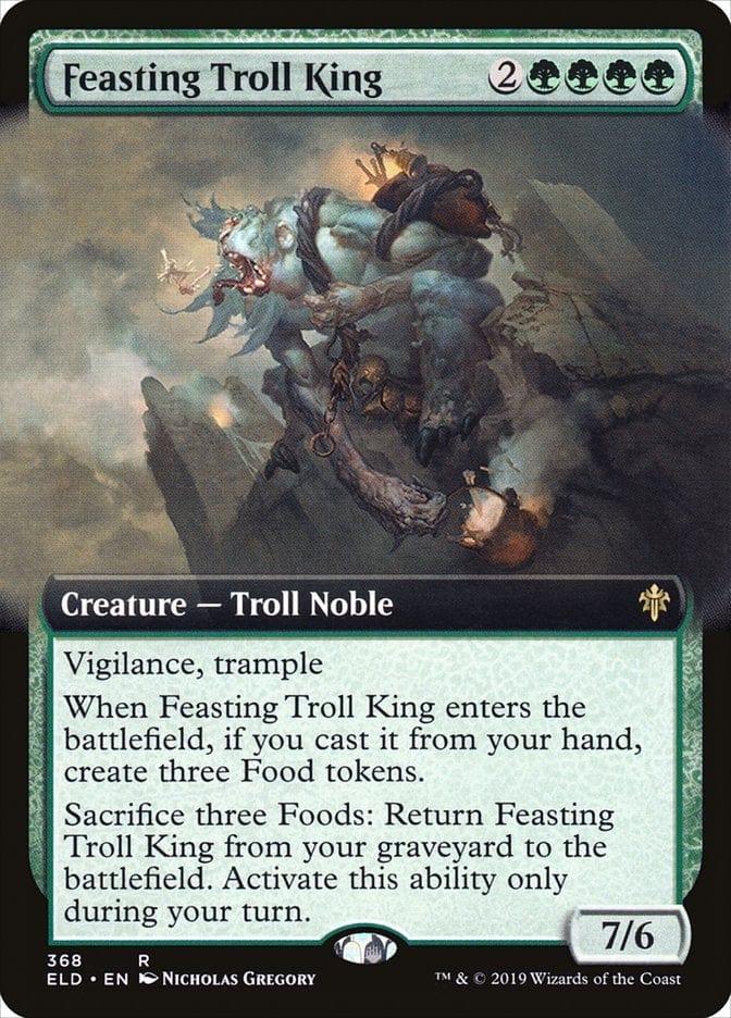 Magic: The Gathering MTG Single Feasting Troll King (Extended) [Throne of Eldraine]