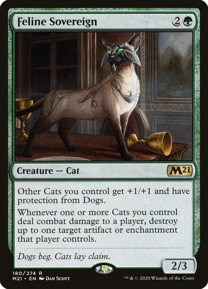 Magic: The Gathering MTG Single Feline Sovereign [Core Set 2021]