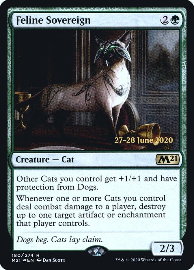 Magic: The Gathering MTG Single Feline Sovereign  [Core Set 2021 Prerelease Promos]