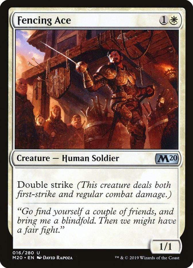 Magic: The Gathering MTG Single Fencing Ace [Core Set 2020]