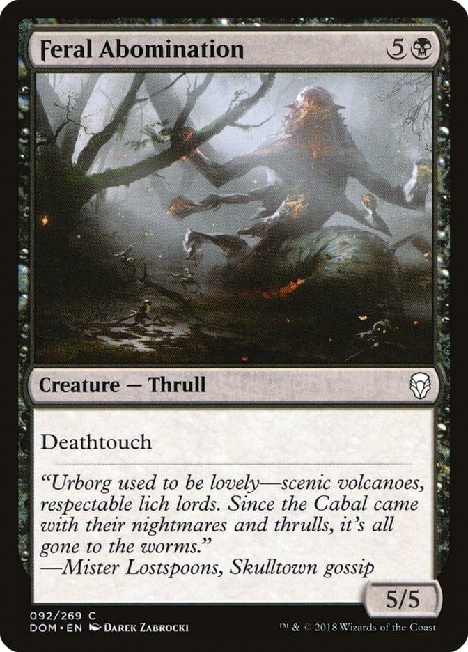 Magic: The Gathering MTG Single Feral Abomination [Dominaria]