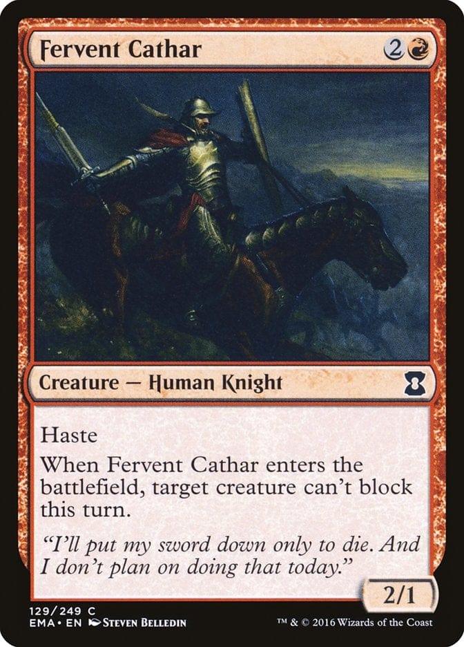 Magic: The Gathering MTG Single Fervent Cathar [Eternal Masters]