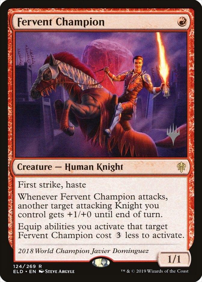 Magic: The Gathering MTG Single Fervent Champion (Promo Pack) [Throne of Eldraine Promos]