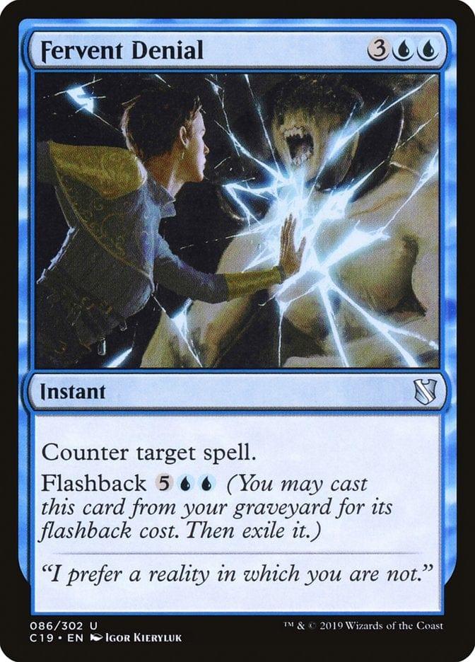 Magic: The Gathering MTG Single Fervent Denial [Commander 2019]