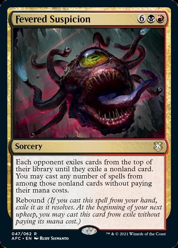 Magic: The Gathering MTG Single Fevered Suspicion [Dungeons & Dragons: Adventures in the Forgotten Realms Commander]