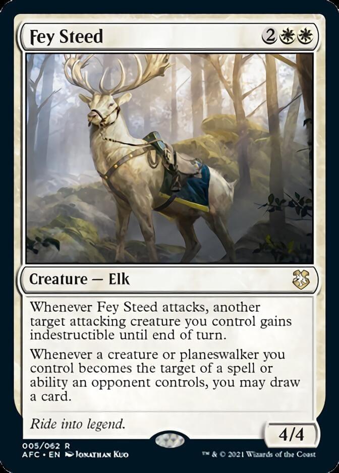 Magic: The Gathering MTG Single Fey Steed [Dungeons & Dragons: Adventures in the Forgotten Realms Commander]