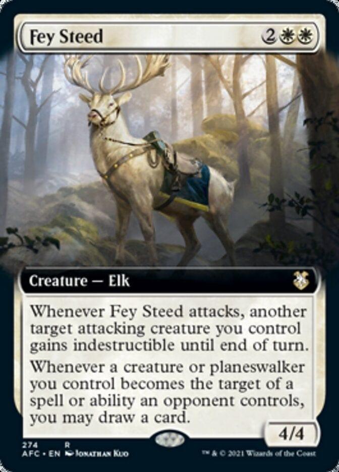 Magic: The Gathering MTG Single Fey Steed (Extended) [Dungeons & Dragons: Adventures in the Forgotten Realms Commander]