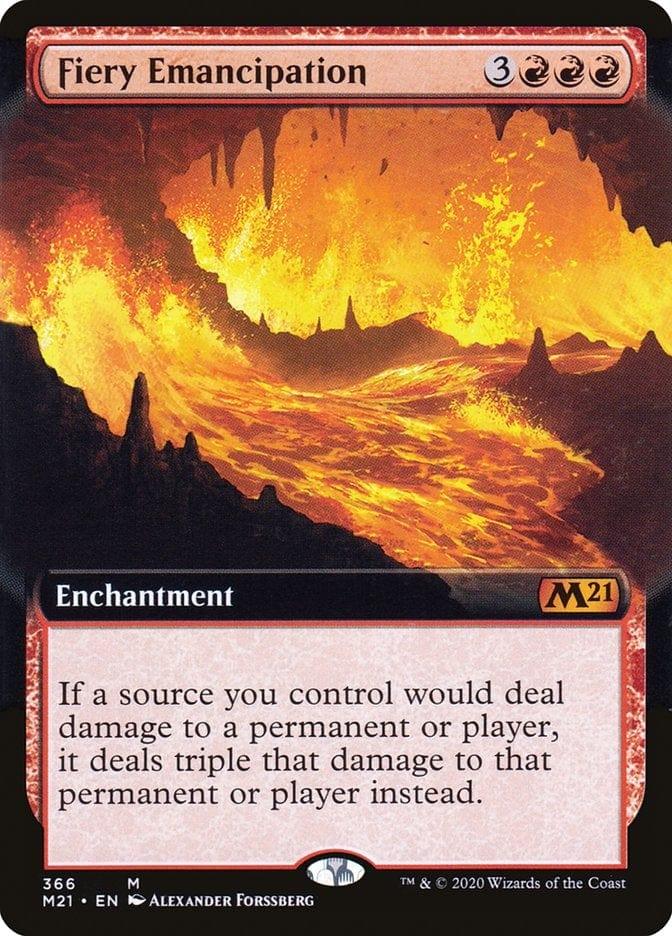 Magic: The Gathering MTG Single Fiery Emancipation (Extended) [Core Set 2021]