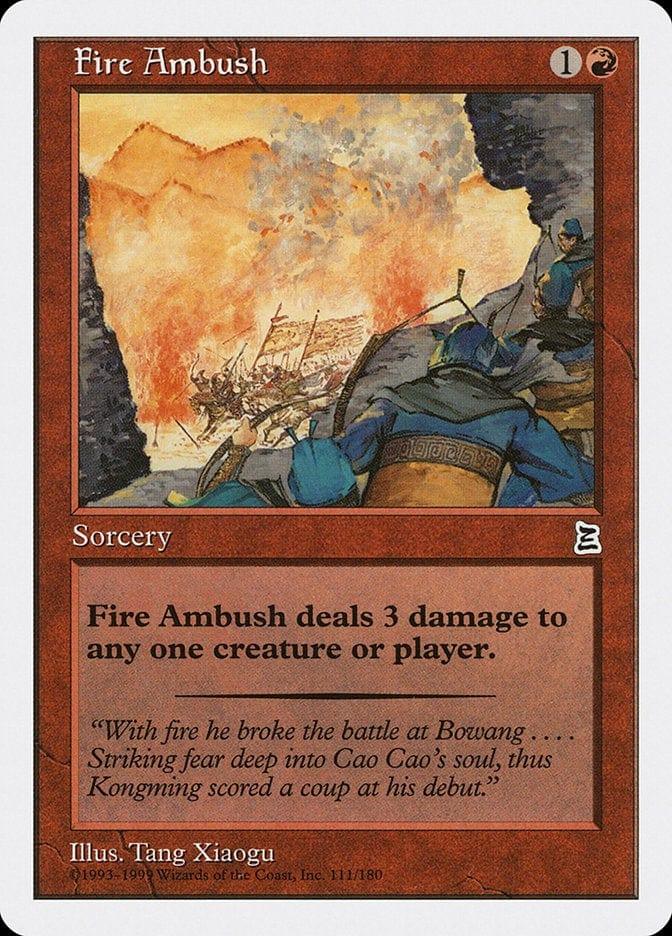 Magic: The Gathering MTG Single Fire Ambush [Portal Three Kingdoms]