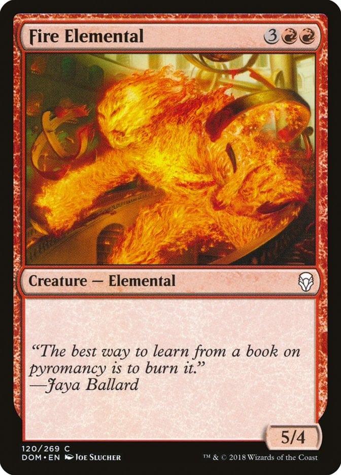 Magic: The Gathering MTG Single Fire Elemental [Dominaria]