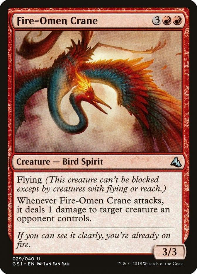 Magic: The Gathering MTG Single Fire-Omen Crane [Global Series Jiang Yanggu & Mu Yanling]