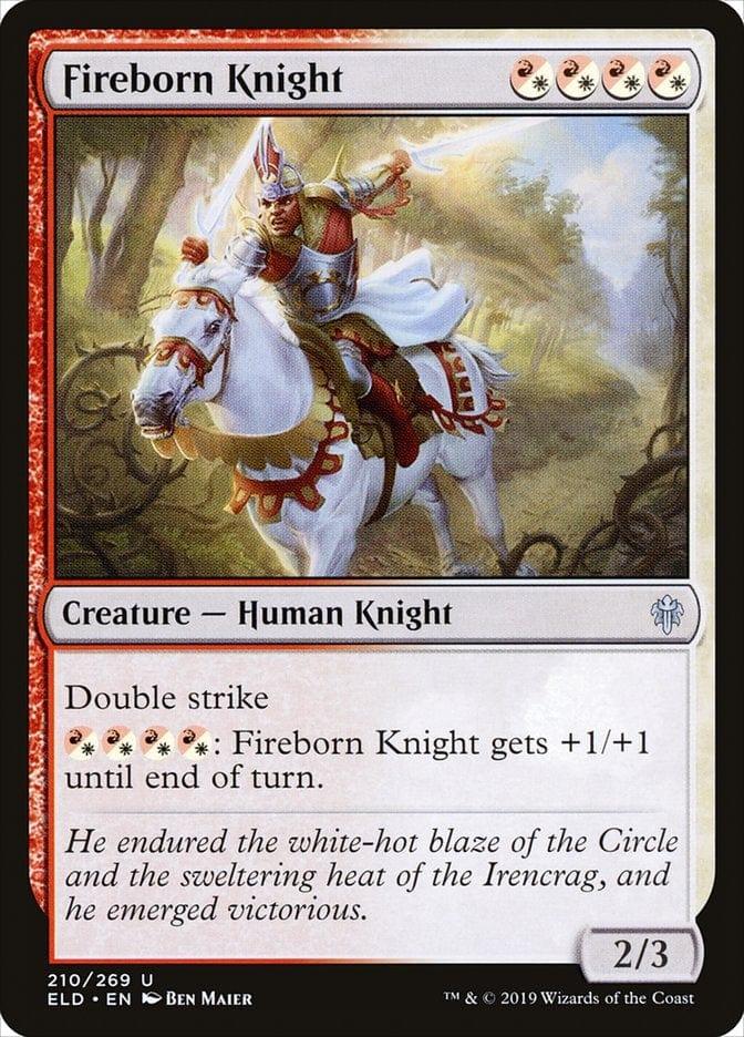 Magic: The Gathering MTG Single Fireborn Knight [Throne of Eldraine]